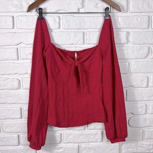 off the shoulder balloon sleeve top size XS